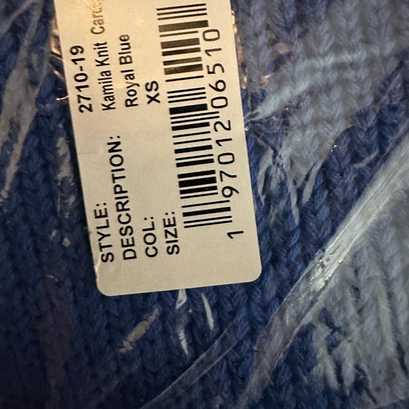 SEROYA KAMILA BLUE KNIT CARDIGAN SIZE XSMALL - Picture 6 of 6